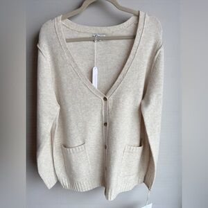 NWT Song of Style by Aimee Song Cream Knit Cardigan Size L